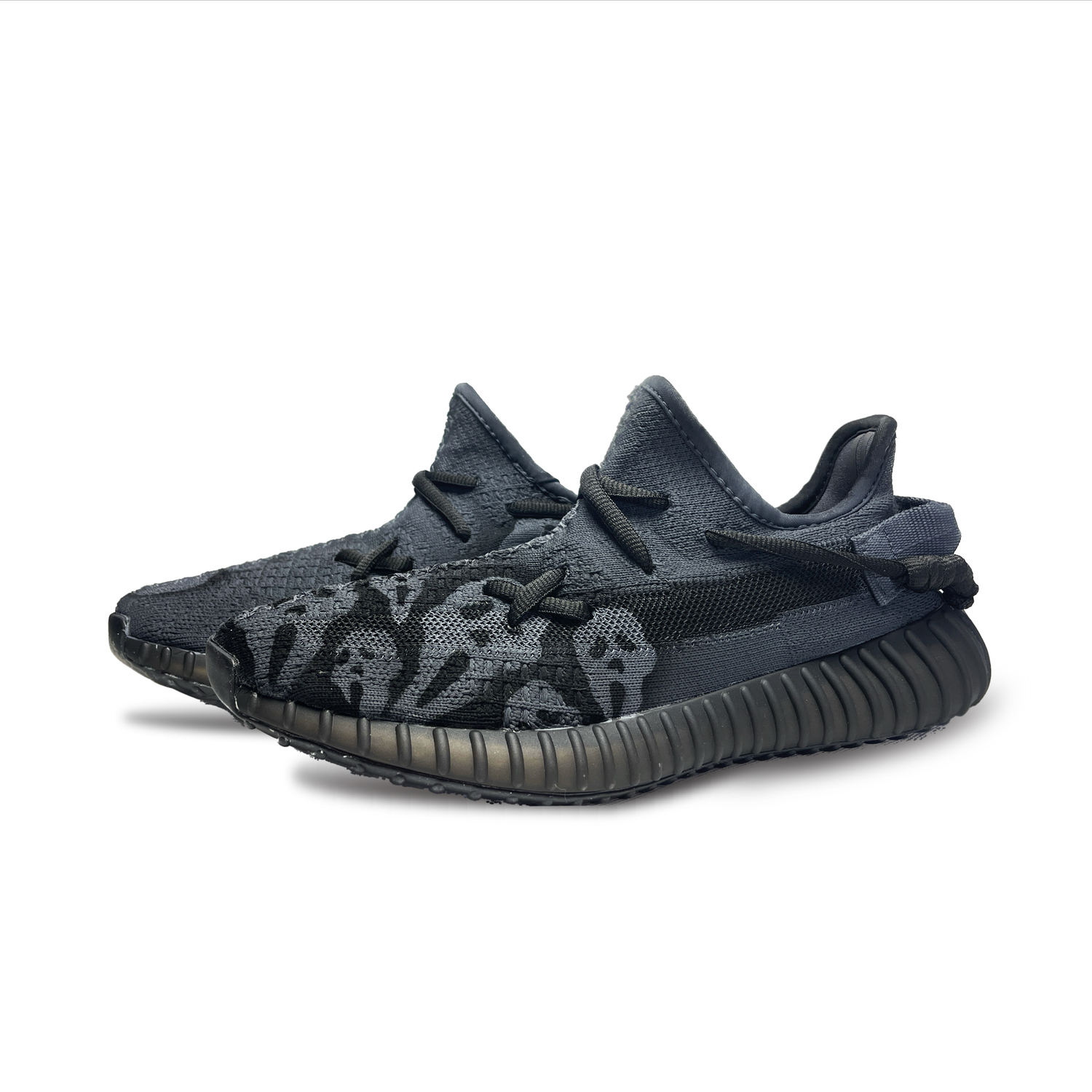 Yeezy Boost 350 Абразивоустойчивые низкие кеды унисекс серые Adidas Originals, темно-серый — фото 3