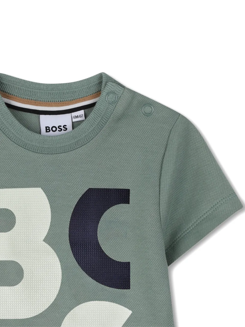 Футболка с графичным принтом BOSS Kidswear, зеленый — фото 3