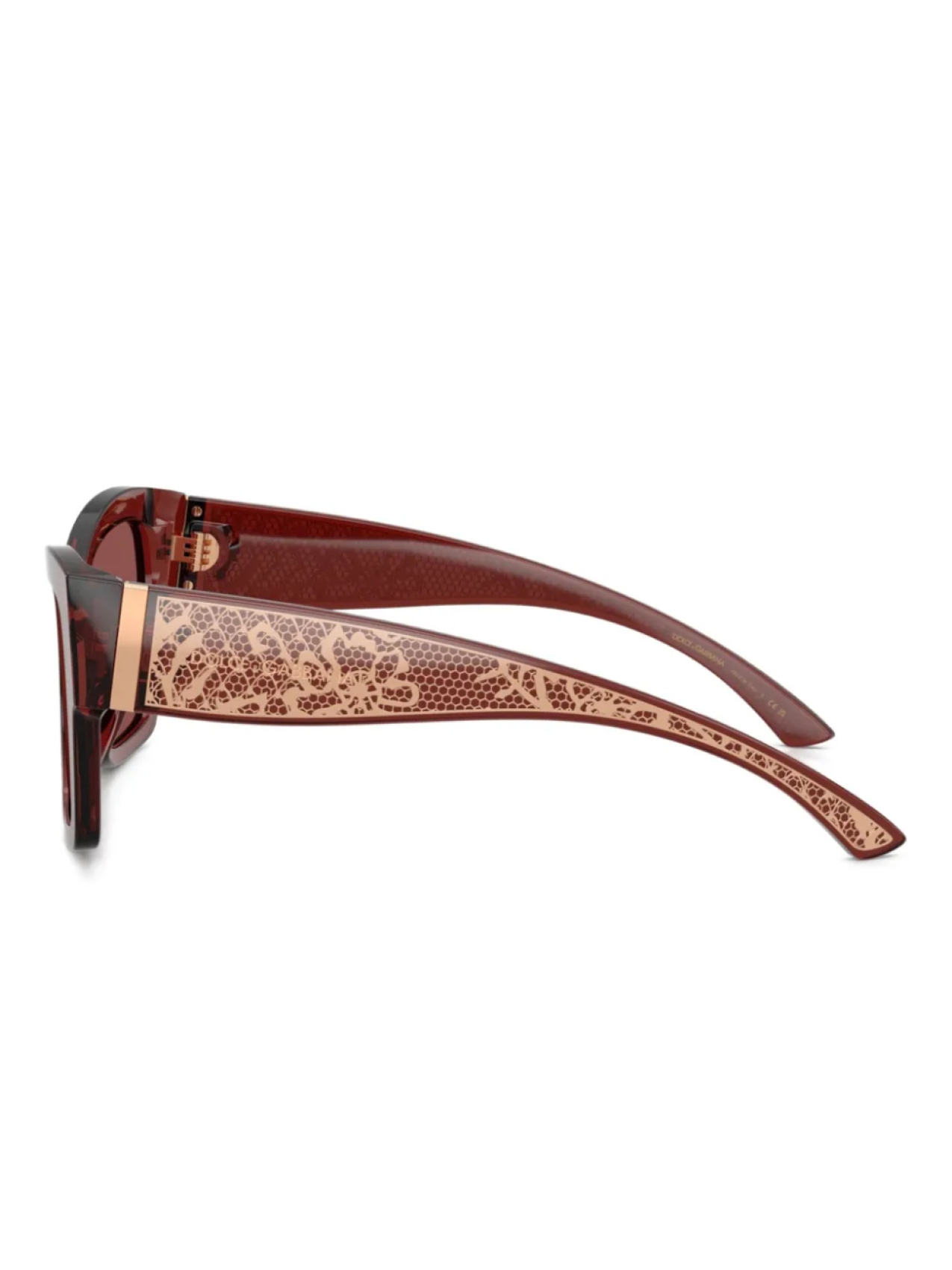 Солнцезащитные очки с принтованными дужками Dolce & Gabbana Eyewear, красный — фото 3