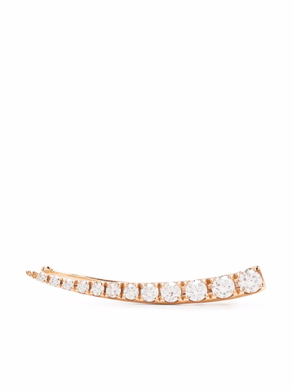 

Серьга Cascade Crimped из розового золота с бриллиантами Djula, розовый