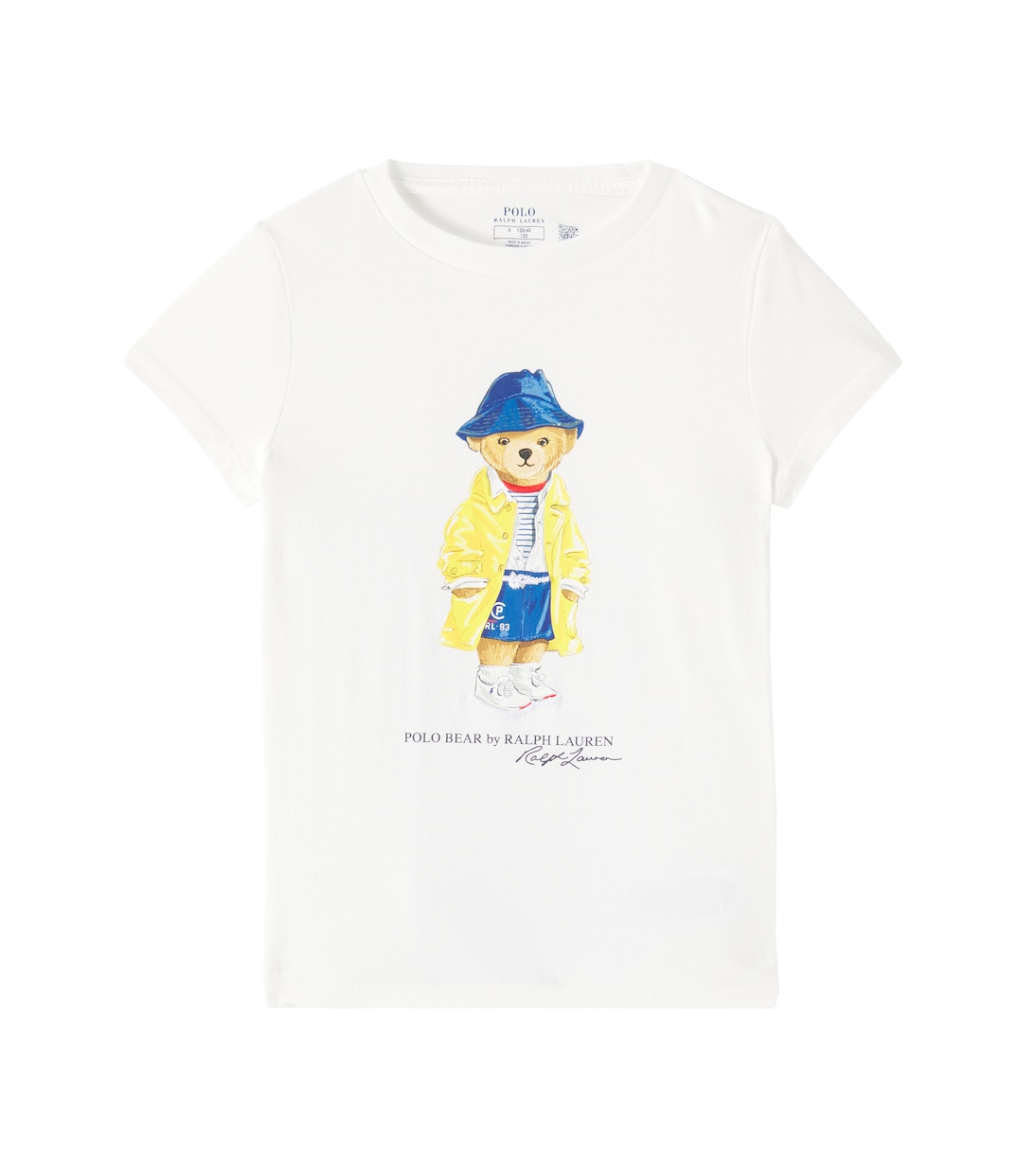 

Футболка Polo Bear из хлопкового джерси Polo Ralph Lauren Kids, Paper White