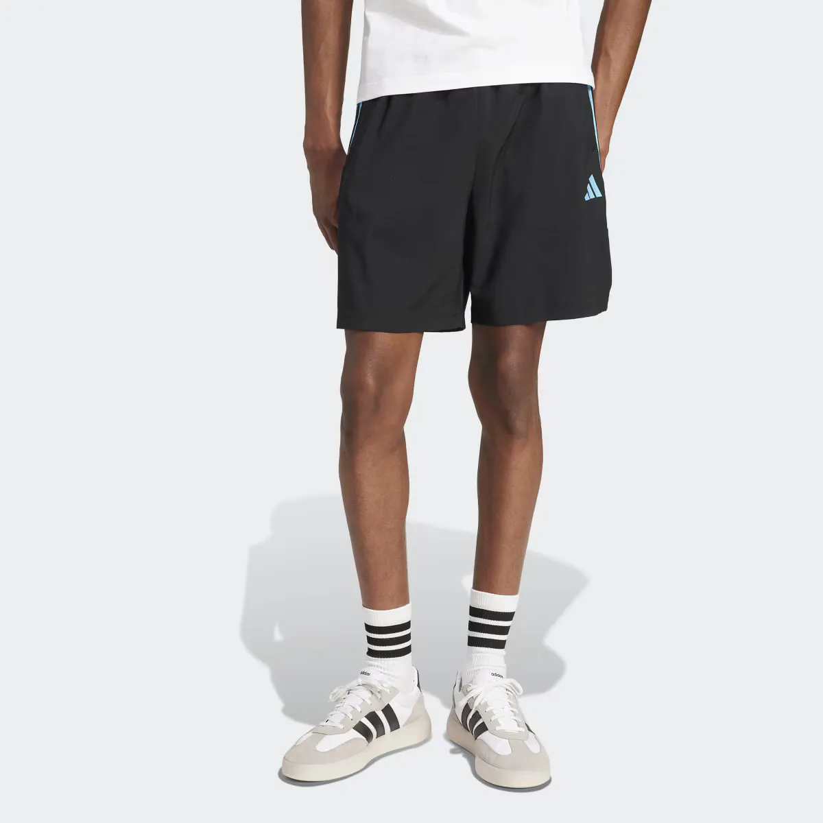 

Мужские шорты House of Tiro Adidas из трикотажа, черный