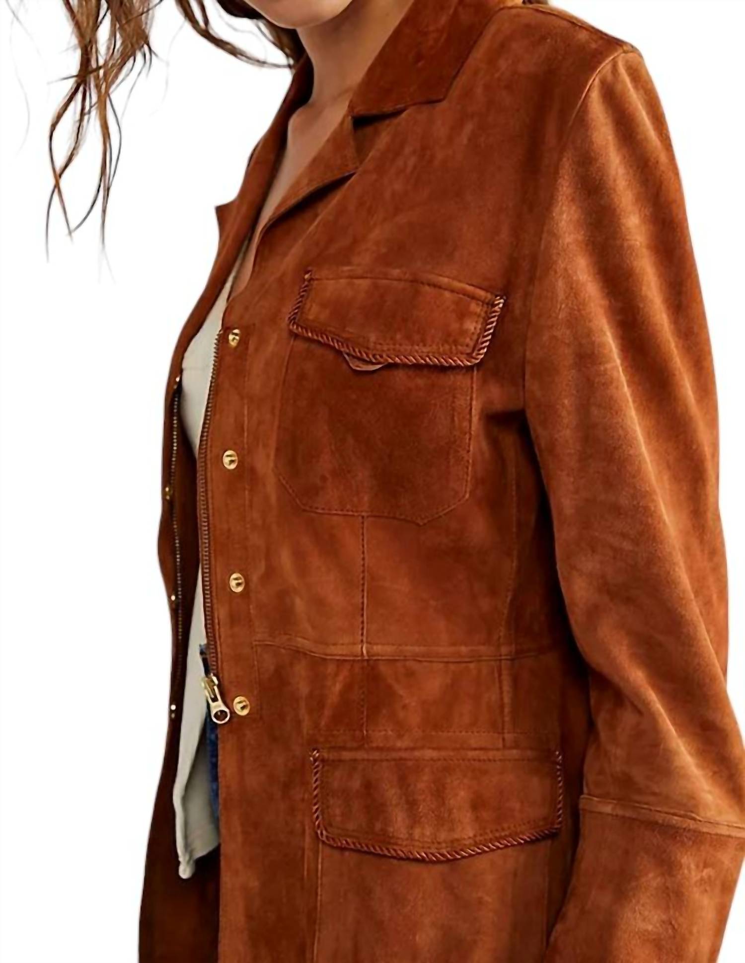 

Куртка Meryl Washed Suede цвета «Мустанг» jakett, цвет mustang