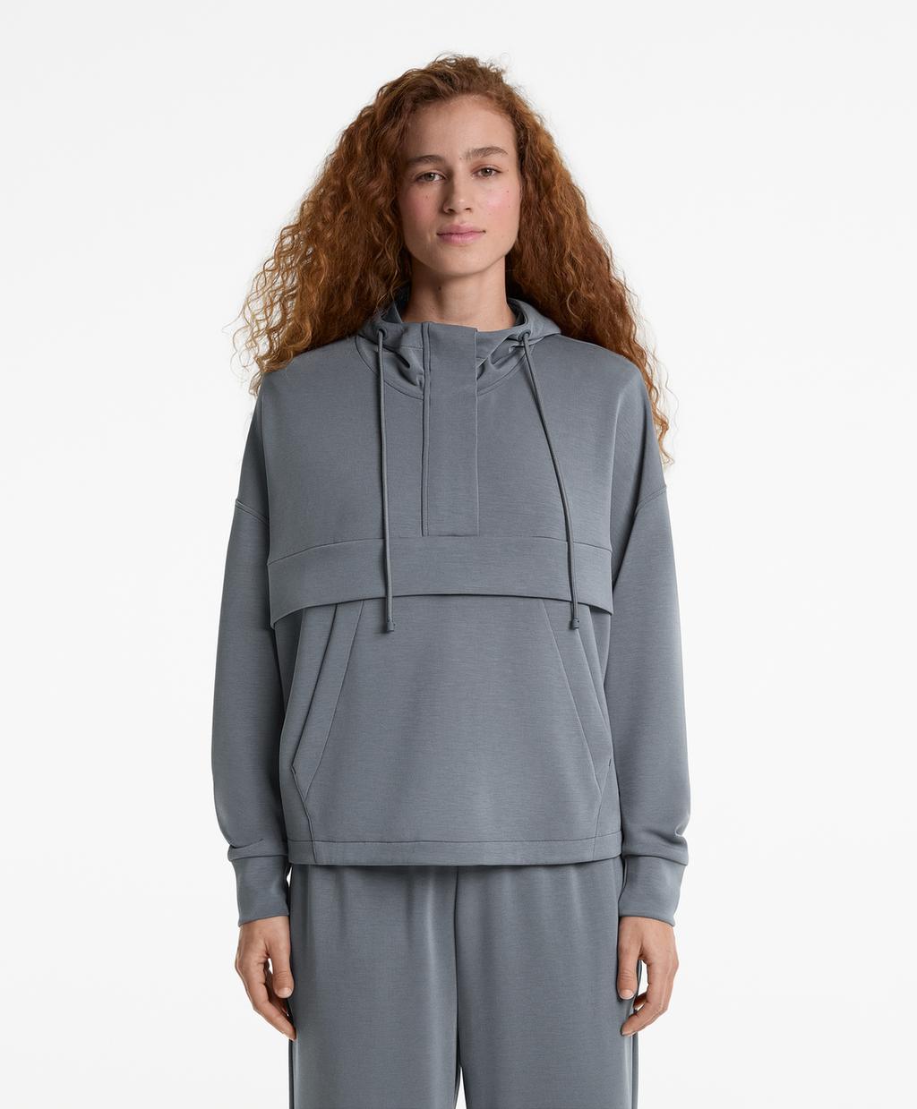 

Мягкая на ощупь толстовка с модалом и застежкой-молнией Oysho, цвет Dark Petrol Blue
