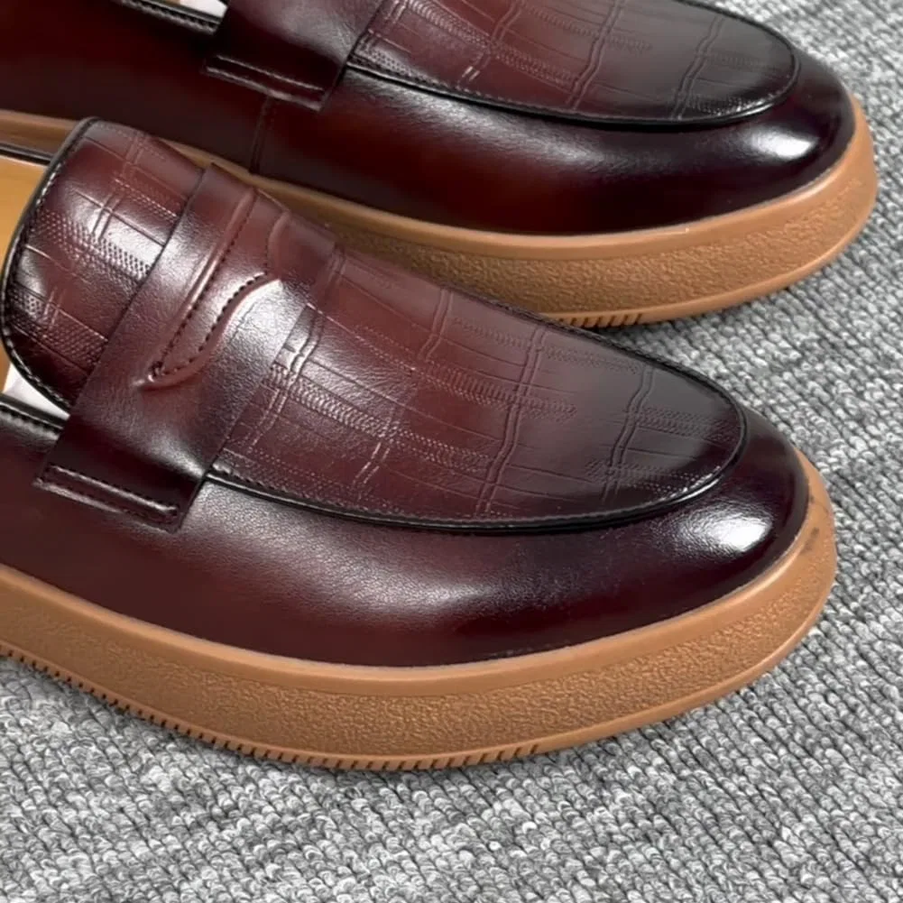 Лоферы кожаные Loafers коричневые — фото 3