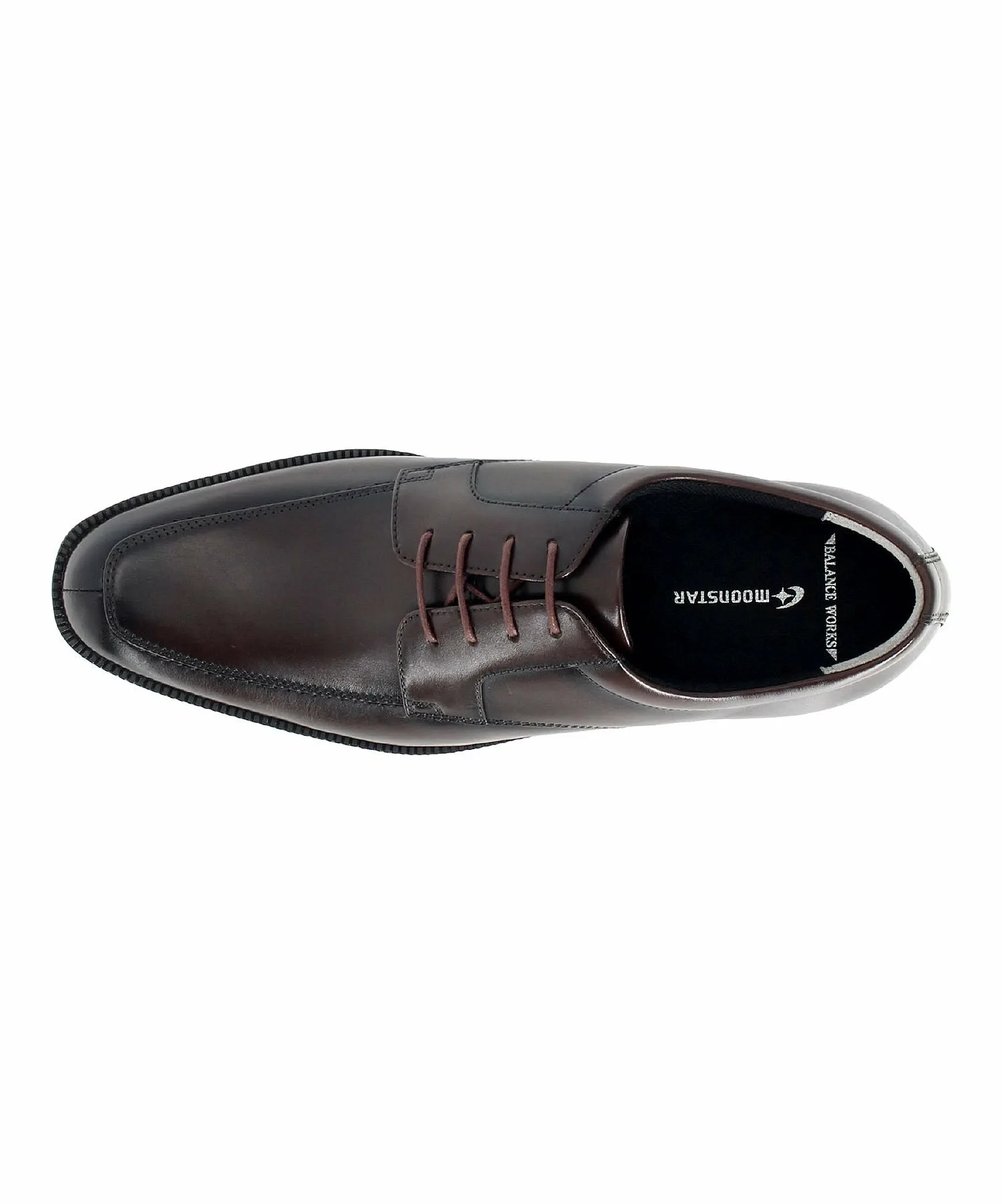 Мужские кожаные туфли MoonStar BW4603 Balance Works, Dark brown — фото 3