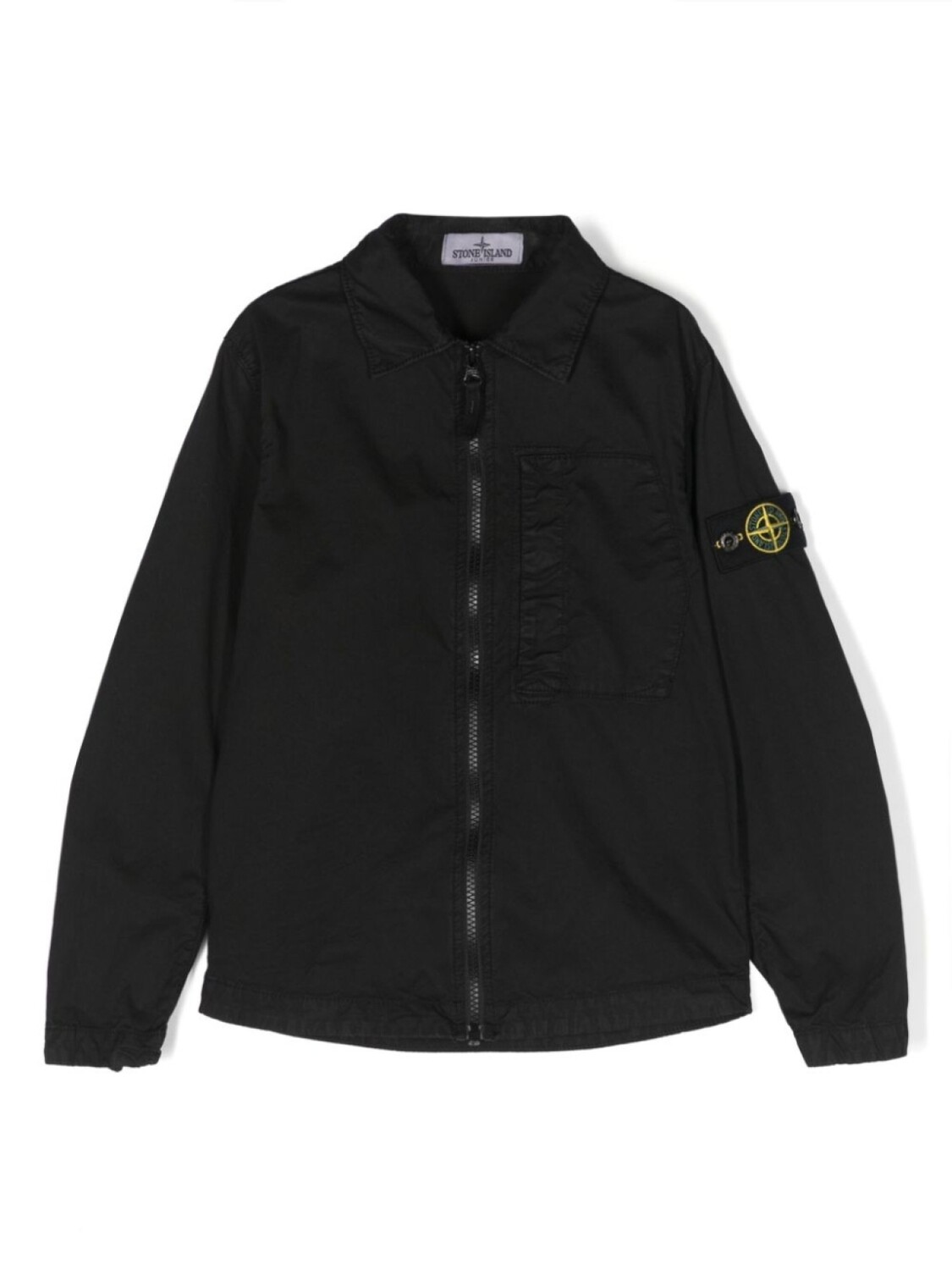 

Куртка на молнии с нашивкой Compass Stone Island Junior, черный