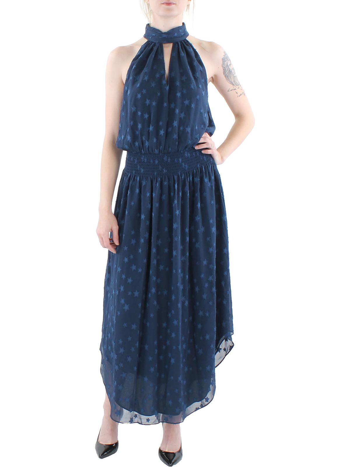 

Платье макси из шифона Grove Womens Halter Ramy Brook, темно-синий