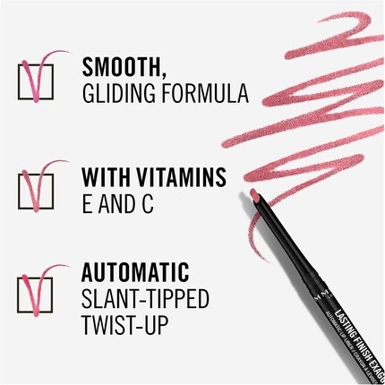 Карандаши для губ London Lasting Finish Exaggerate 063 Eastend Pink 4G, Rimmel — фото 3