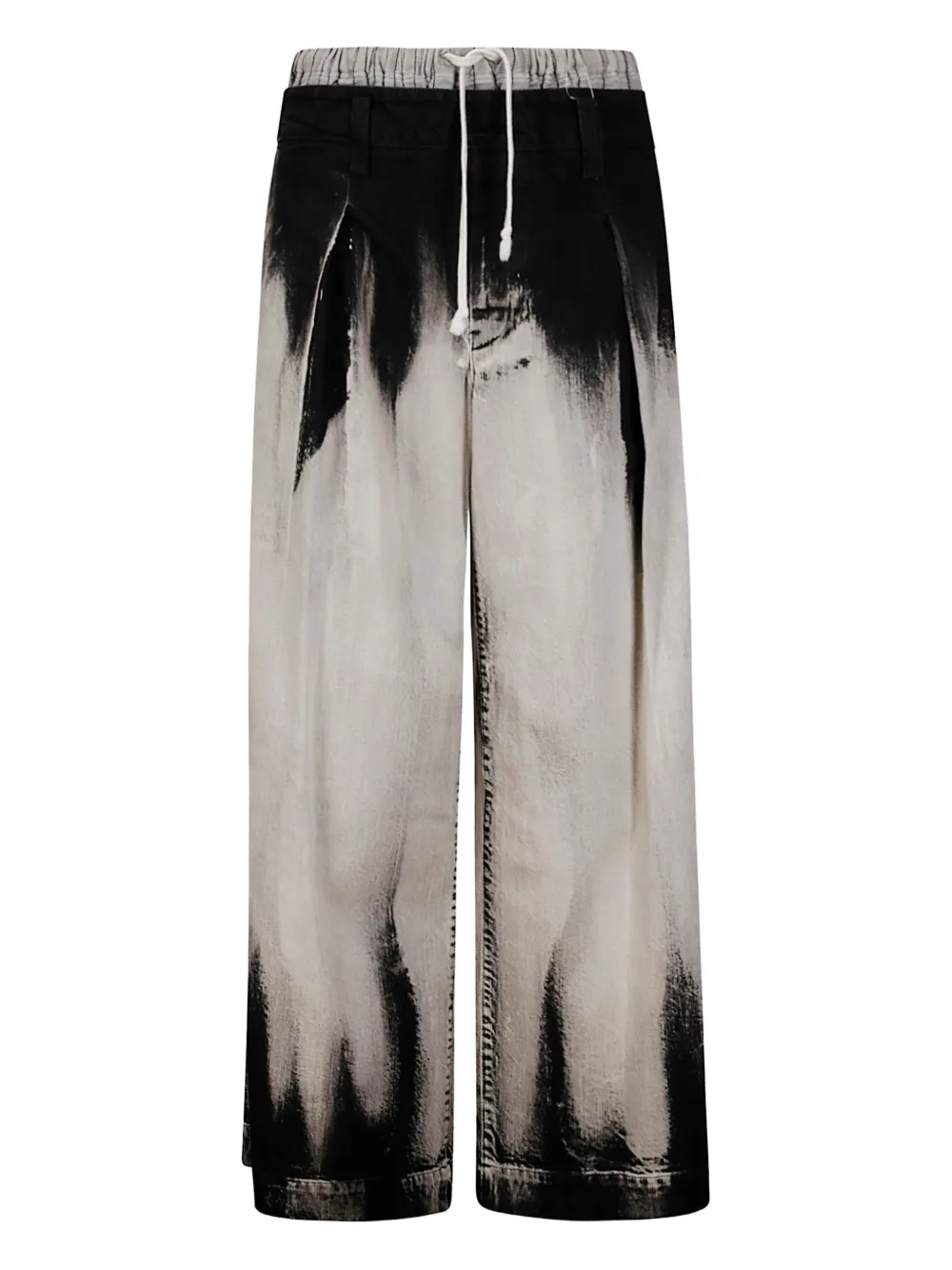 

Плиссированные брюки-дай Yohji Yamamoto, серый