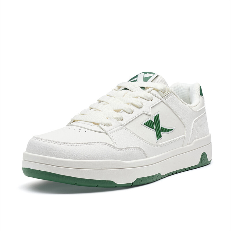 Кроссовки XTEP Skateboarding Shoes Men Low-top Sail White/deep Emerald Green, белый/зеленый — фото 3