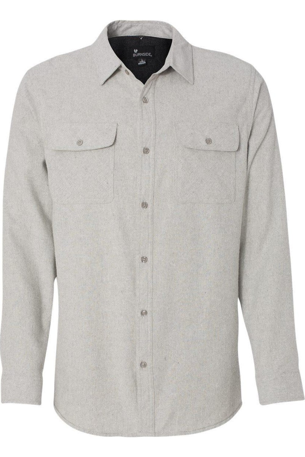 

Рубашка Burnside Solid с длинным рукавом из фланели, цвет stone