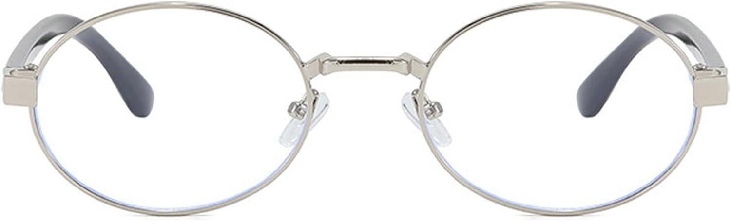 

Винтажные маленькие металлические овальные женские солнцезащитные очки, модные прозрачные градиентные линзы, защита от УФ-излучения UV400, мужские солнцезащитные очки в стиле панк mincl, Silver Clear