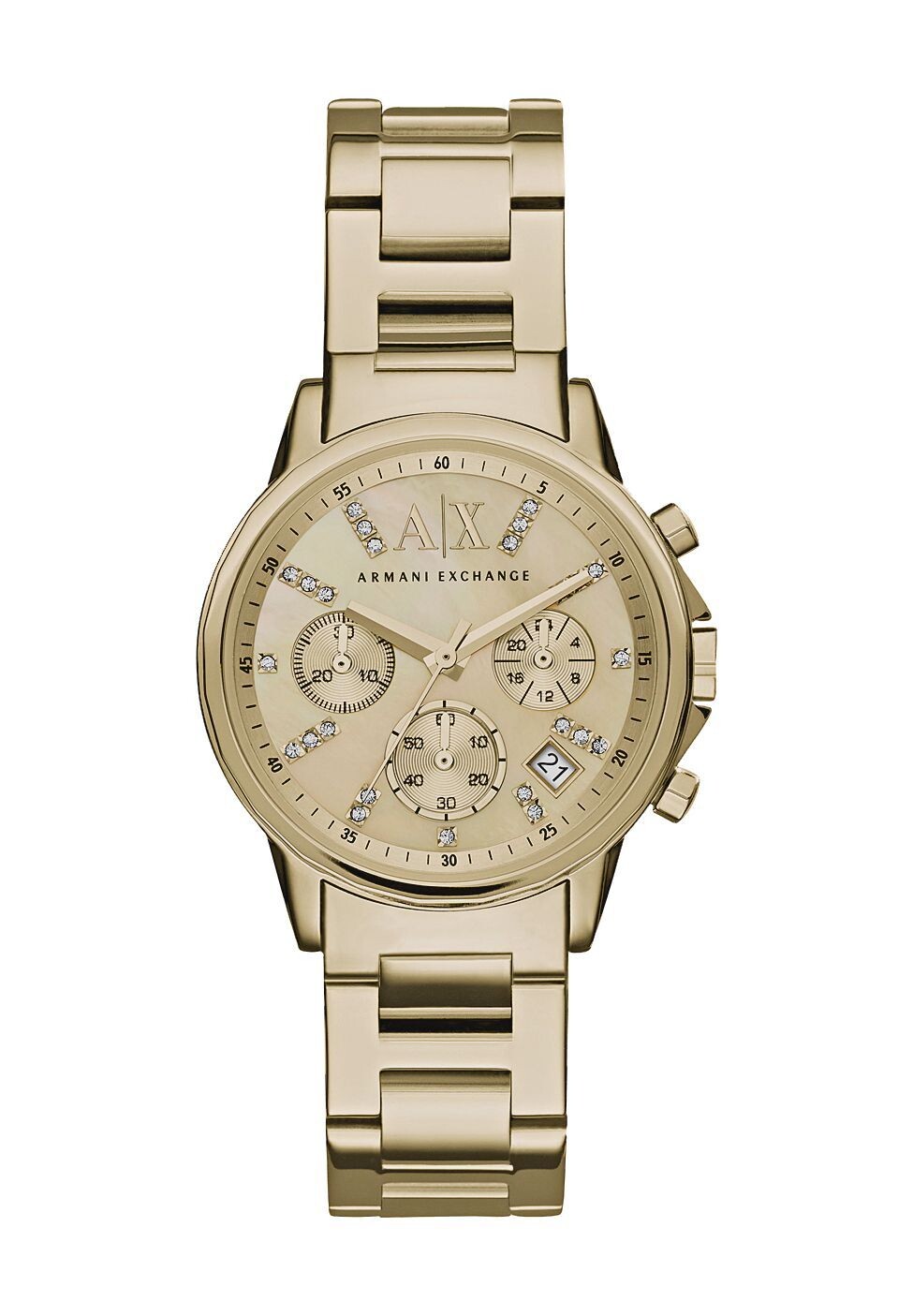 

Женский хронограф AX4327 ARMANI EXCHANGE, золото