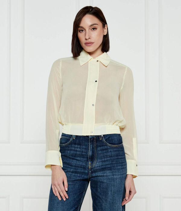 

Блузка женская Pinko прозрачная, желтый