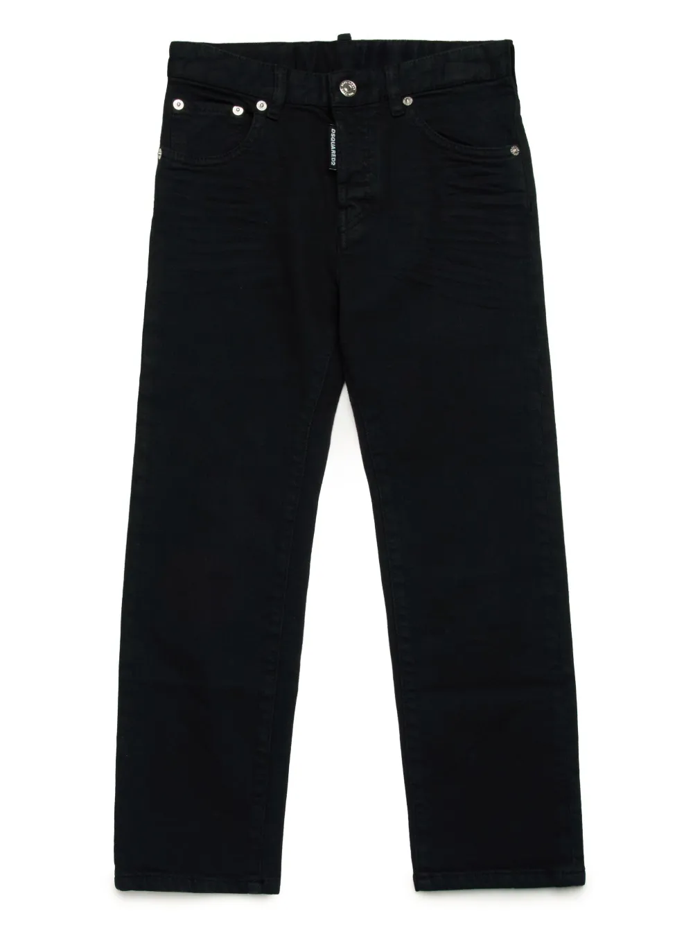 

Декорированные джинсы прямого кроя DSQUARED2 KIDS, черный