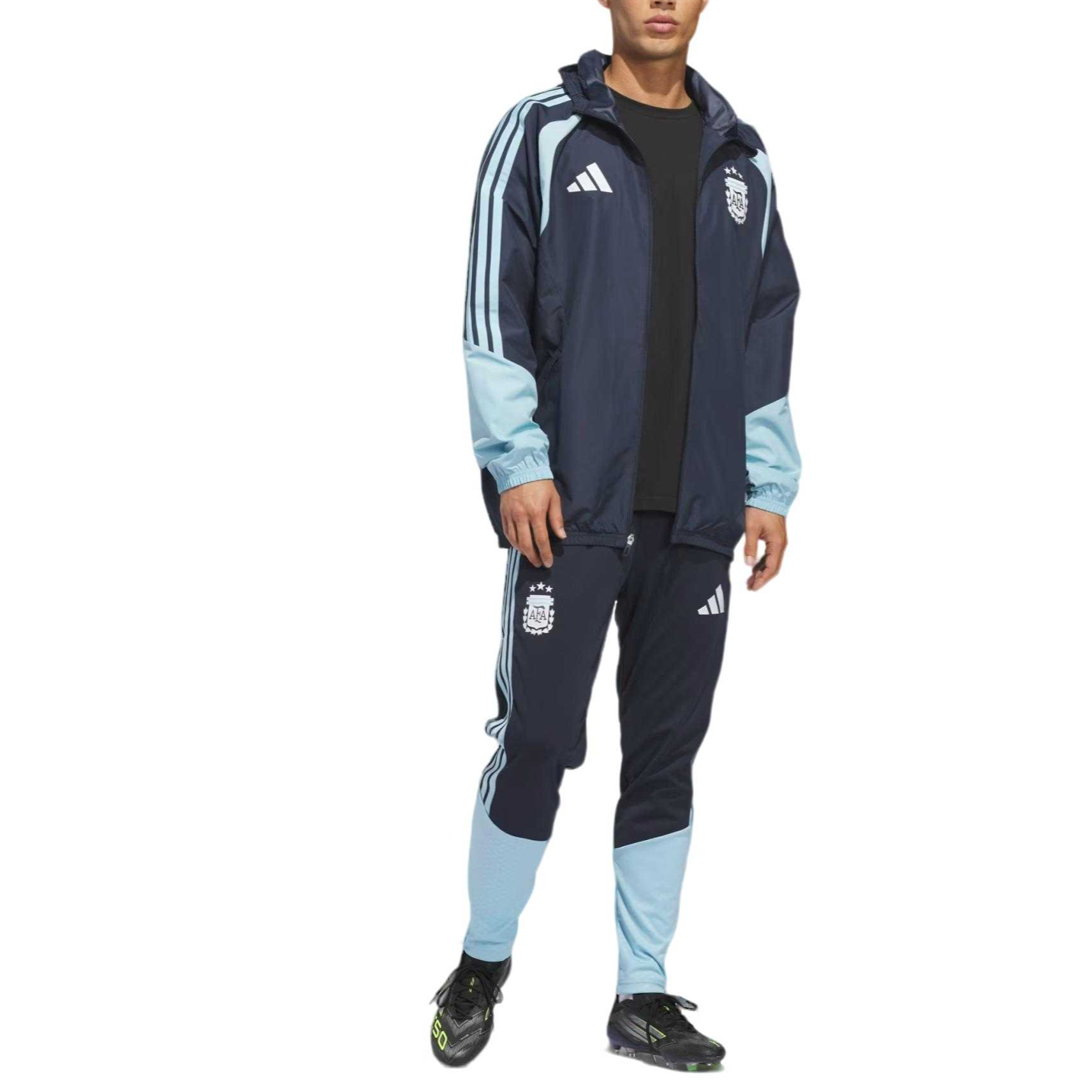 Футбольная майка Argentina 26 Tiro All Weather Jacket мужская Adidas, темно-синий — фото 4