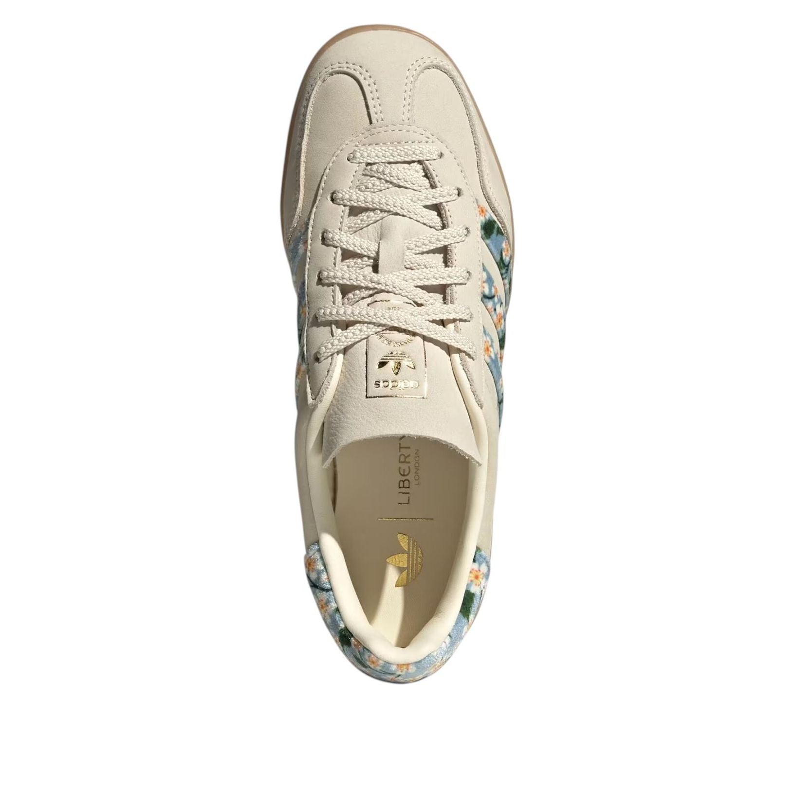 Кроссовки (WMNS) adidas x Liberty London Gazelle Indoor 'Cream White Tactile Blue' — фото 4