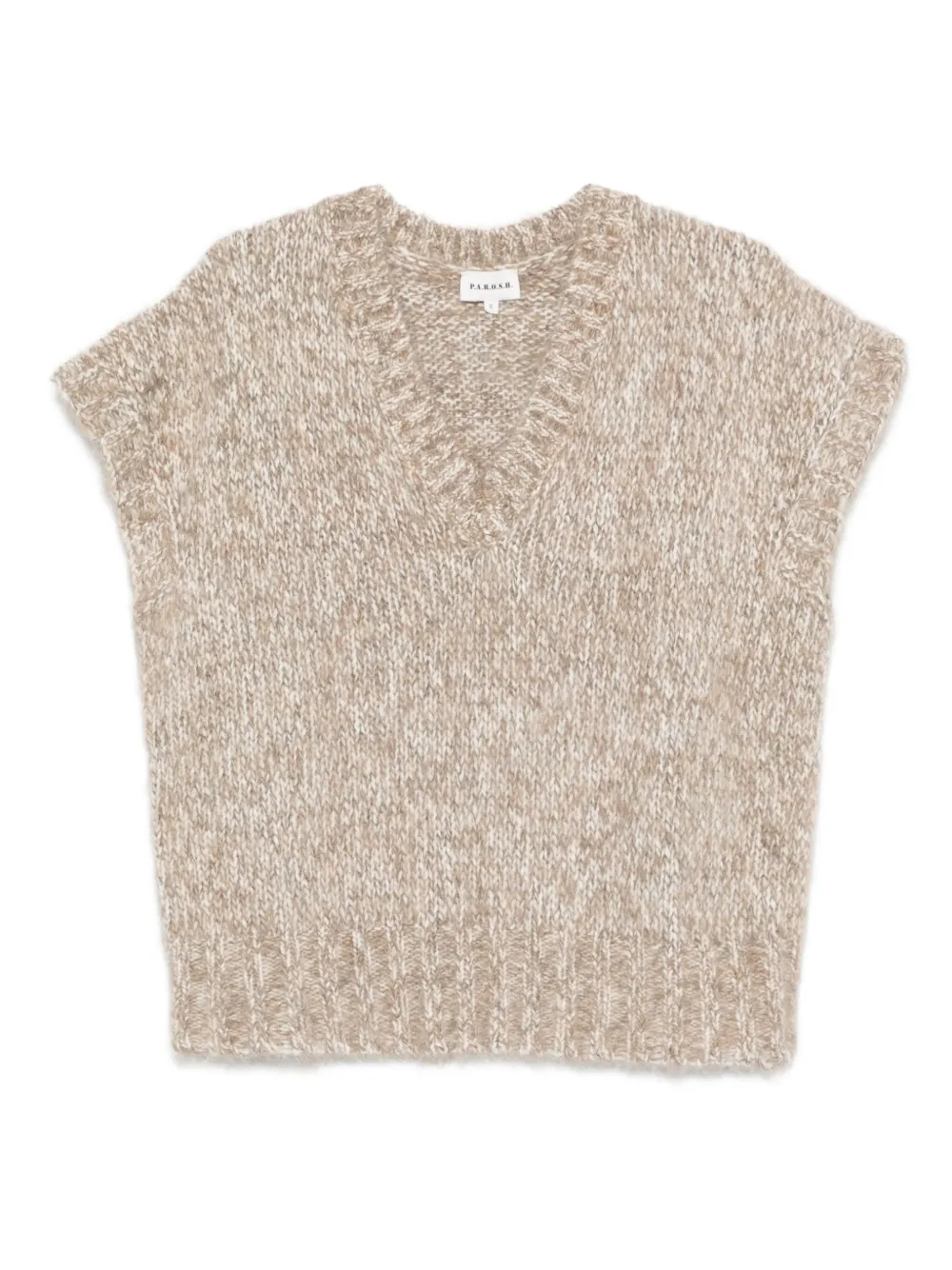 

Топ с короткими рукавами и V-образным вырезом P.A.R.O.S.H., нейтральный