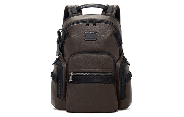 

Альфа Браво Личи Зернистая Кожаная Сумка Рюкзак для Ноутбука Мужская Коричневая TUMI