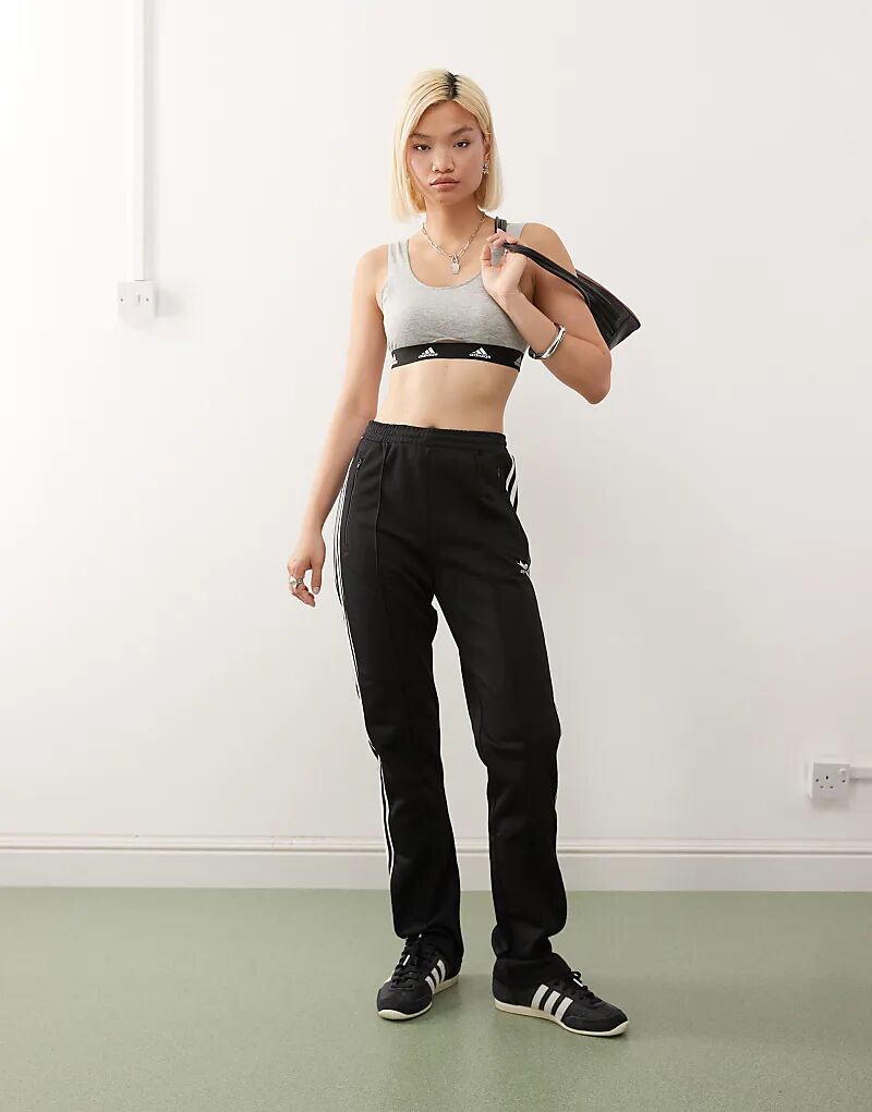 Укороченный топ из хлопка Adidas Active Comfort светло-серого цвета — фото 2