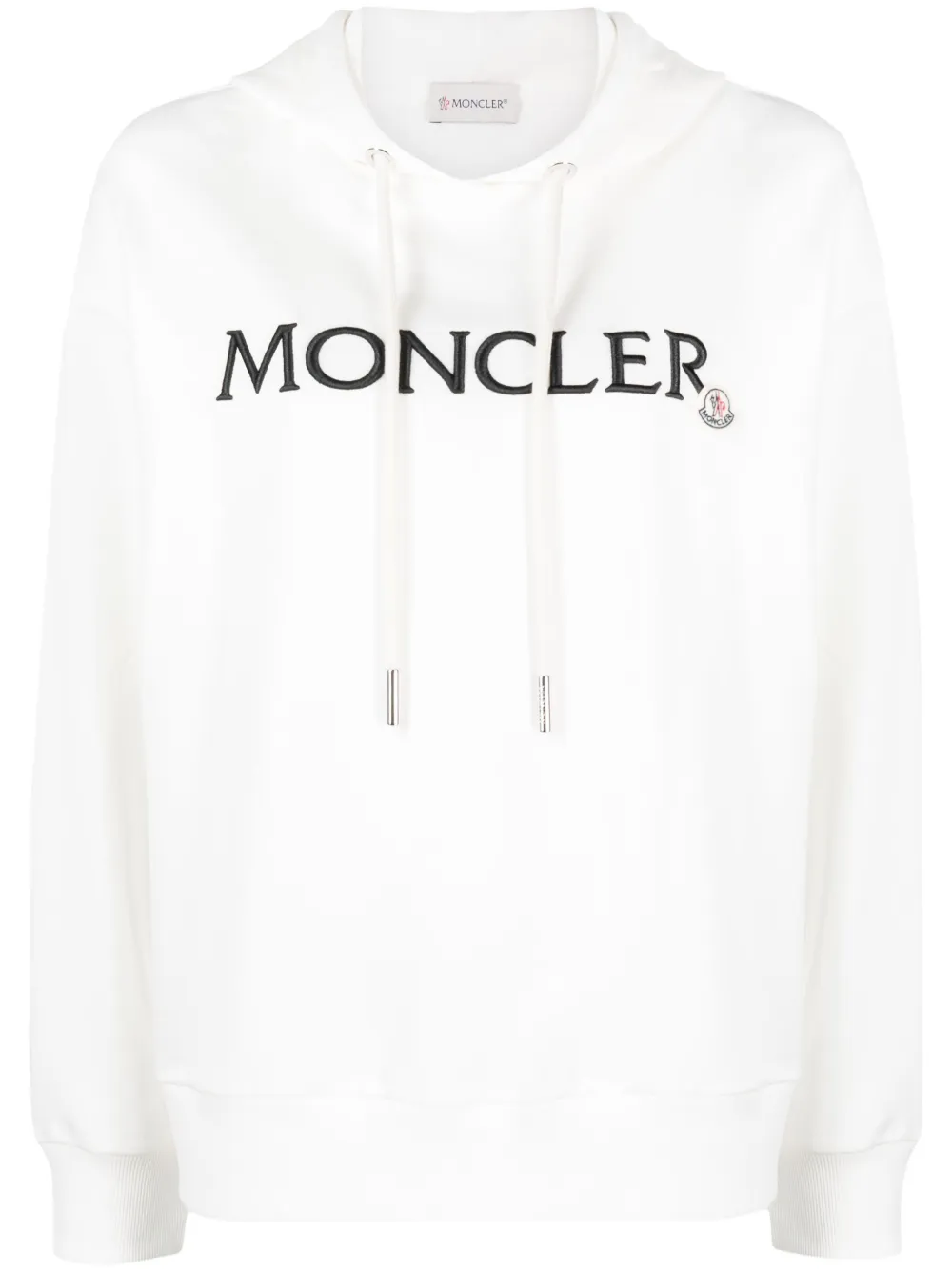 

Худи с вышитым логотипом MONCLER, белый