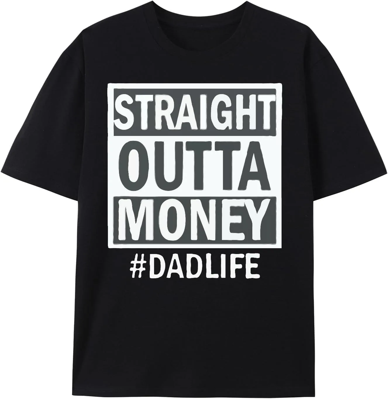 

Футболка мужская Straight Outta Money Print, короткий рукав, круглый вырез NEKO MENA