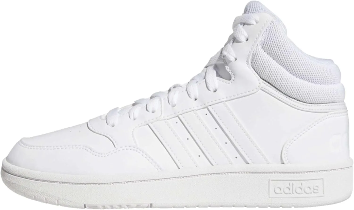 Мужские баскетбольные кроссовки Adidas Hoops 3.0 Mid Lifestyle в классическом винтажном стиле, белый/серый