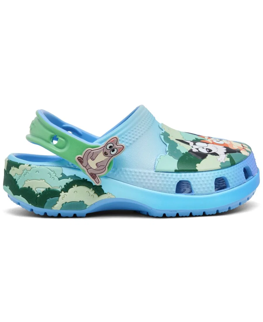 Детские классические сабо Bluey от Finish Line Crocs, мультиколор — фото 2