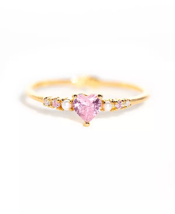 

Сердце из хрусталя с покрытием Golf, полное колец Girls Crew, gold