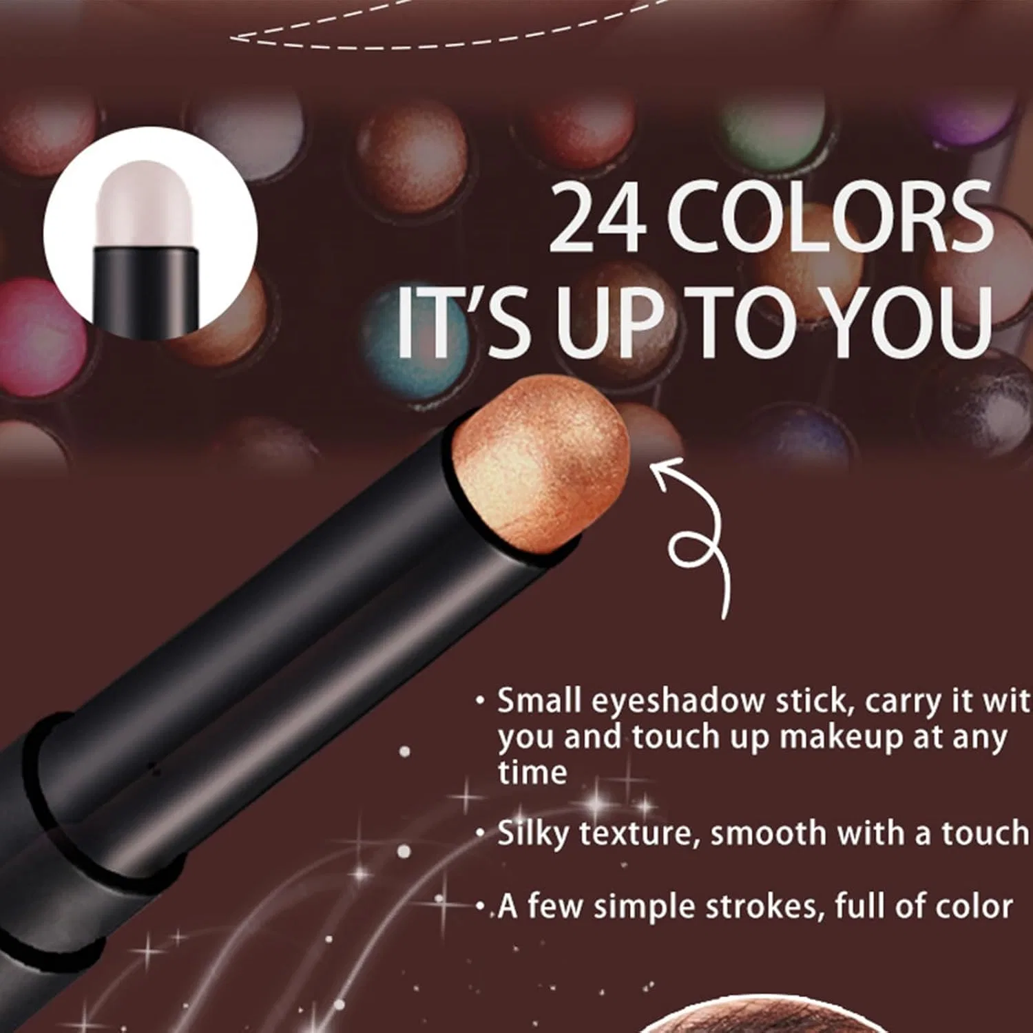 Тени для век кремовые Glitter Eye Makeup Pen, 6 цветов, водостойкие — фото 4