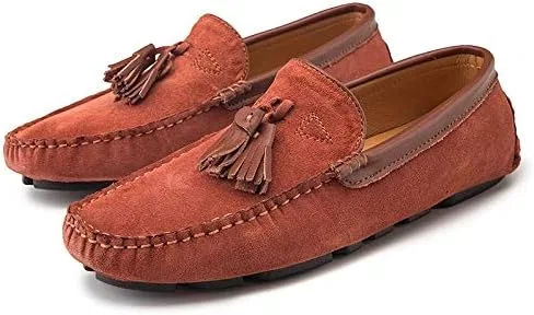 Лоферы с кисточкой, Breathable, Moc Toe, Driving Shoes, Brick Red SayfuR — фото 4