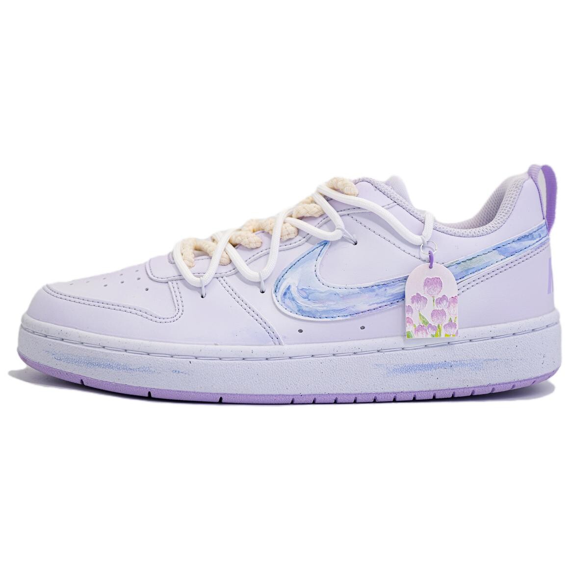 

Кроссовки Nike Court Borough Skateboarding Shoes Women's Low-top Purple/white, светло-фиолетовый