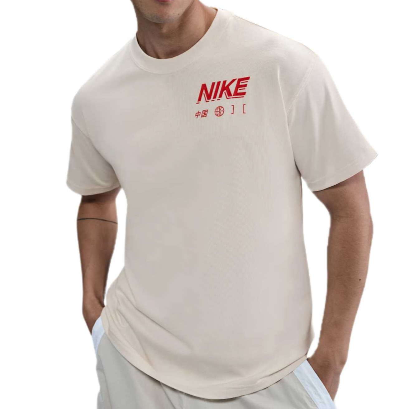 

Nike Футболка SS25 мужская Phantom Gray White, Белый, Nike Футболка SS25 мужская Phantom Gray White