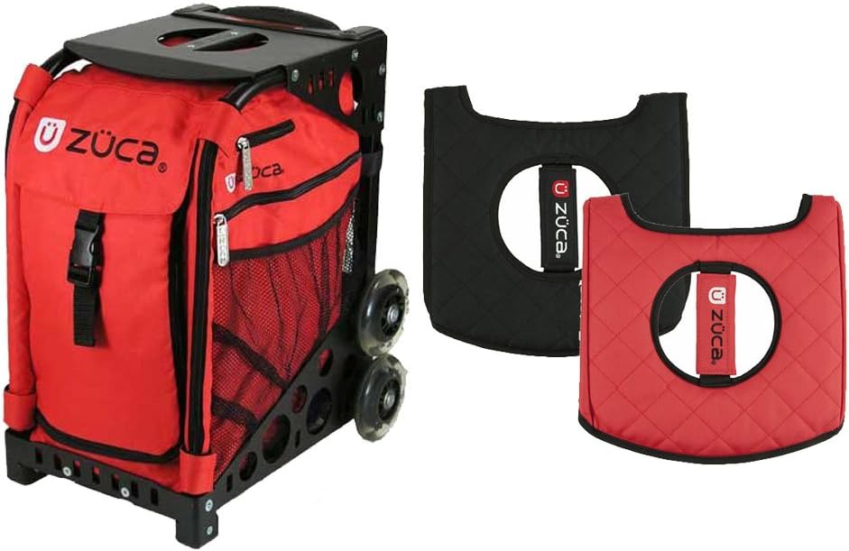 

Спортивная сумка-вкладыш Zuca Chili с черной рамой, мигающими колесами и подарочной подушкой на сиденье, Черный, Спортивная сумка-вкладыш Zuca Chili с черной рамой, мигающими колесами и подарочной подушкой на сиденье