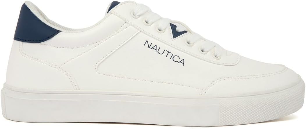 Мужская повседневная обувь Nautica, классические низкие лоферы на шнуровке, модные кроссовки - в стандартных и широких размерах, White-jansen — фото 2
