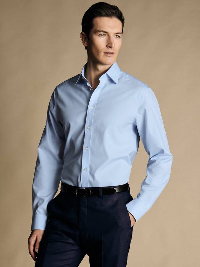 

Обычная хлопковая рубашка Charles Tyrwhitt, Sky Blue