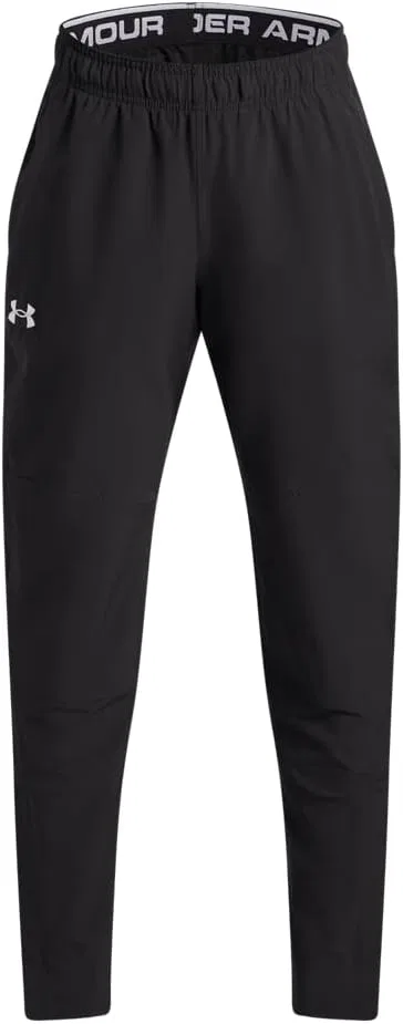 Детские хоккейные разминочные штаны Under Armour, (001) Black//White