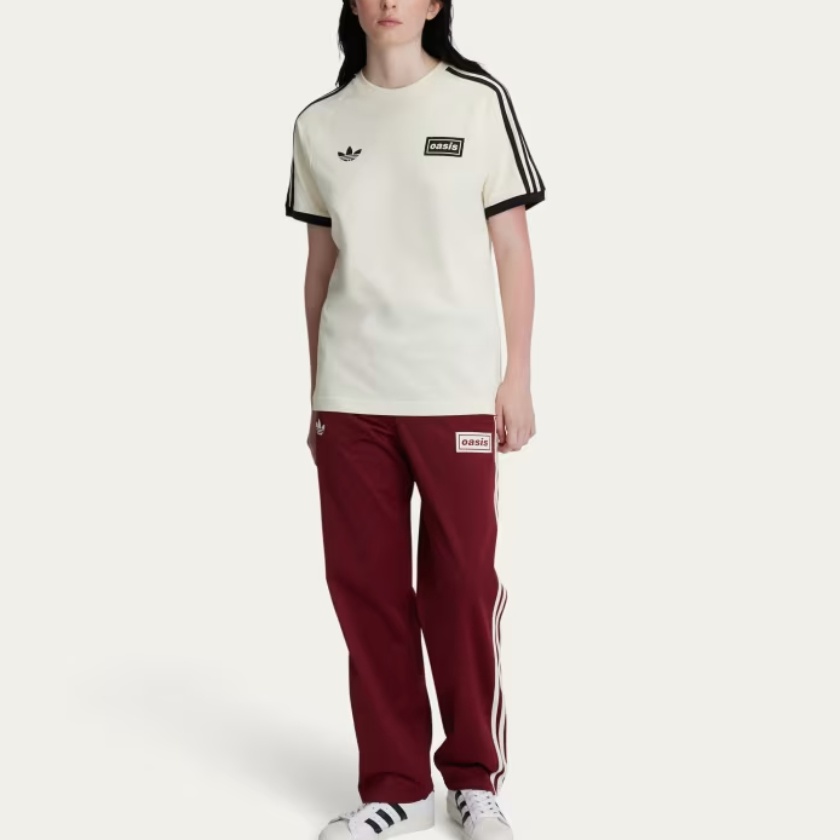 Футболка Oasis 3 Stripes SS25 Unisex Adidas Originals, слоновая кость — фото 4