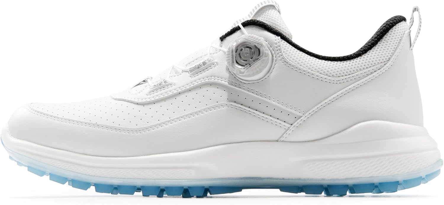 

Мужская водонепроницаемая легкая гольф-обувь без шипов Spgolf, белый/черный