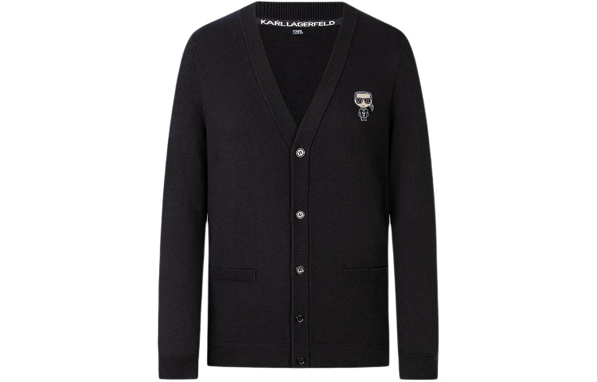 

KARL LAGERFELD / Karl Lagerfeld Jeans KARL LAGERFELD Вязаный свитер мужской черный