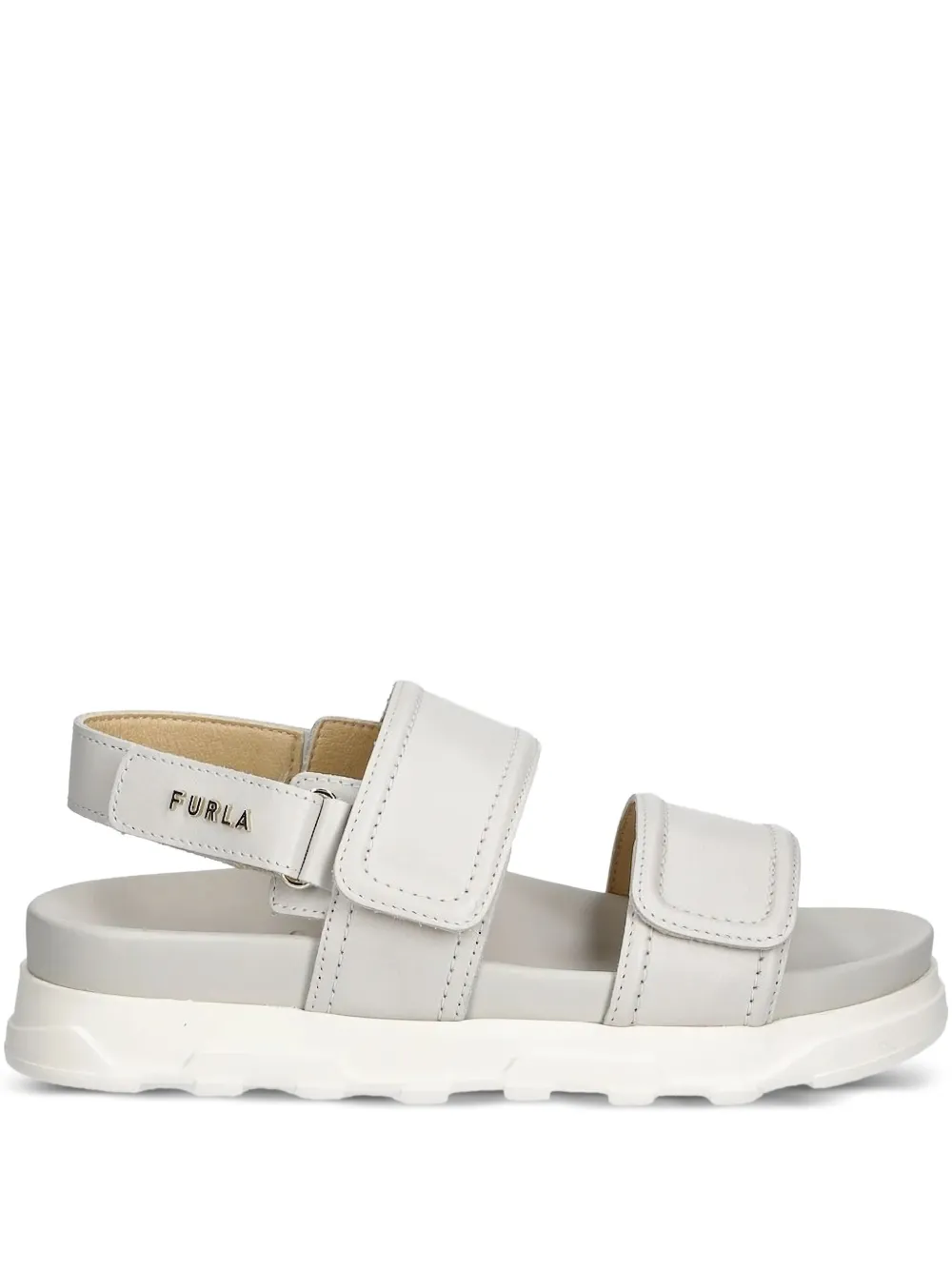 Сандалии с ремешками и логотипом Furla, нейтральный