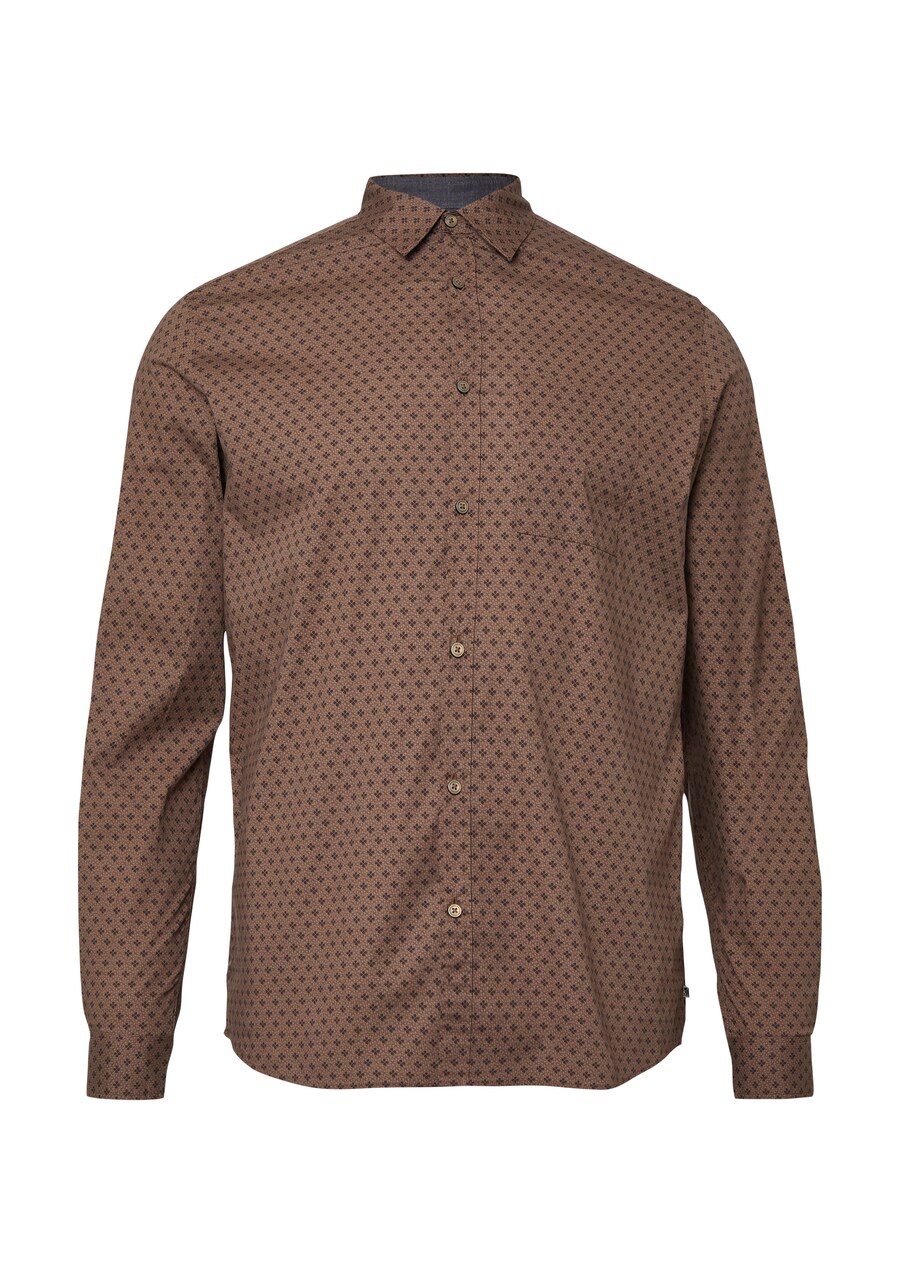 

Рубашка на пуговицах классического кроя s.Oliver, Cognac