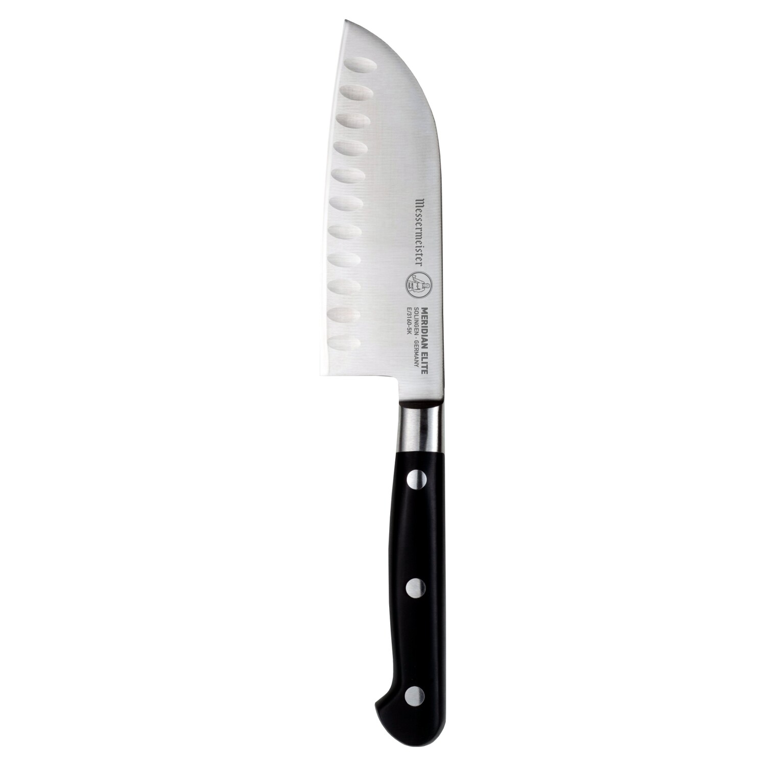 

Нож Messermeister Meridian Elite 5 Kullenschliff Santoku, стальной