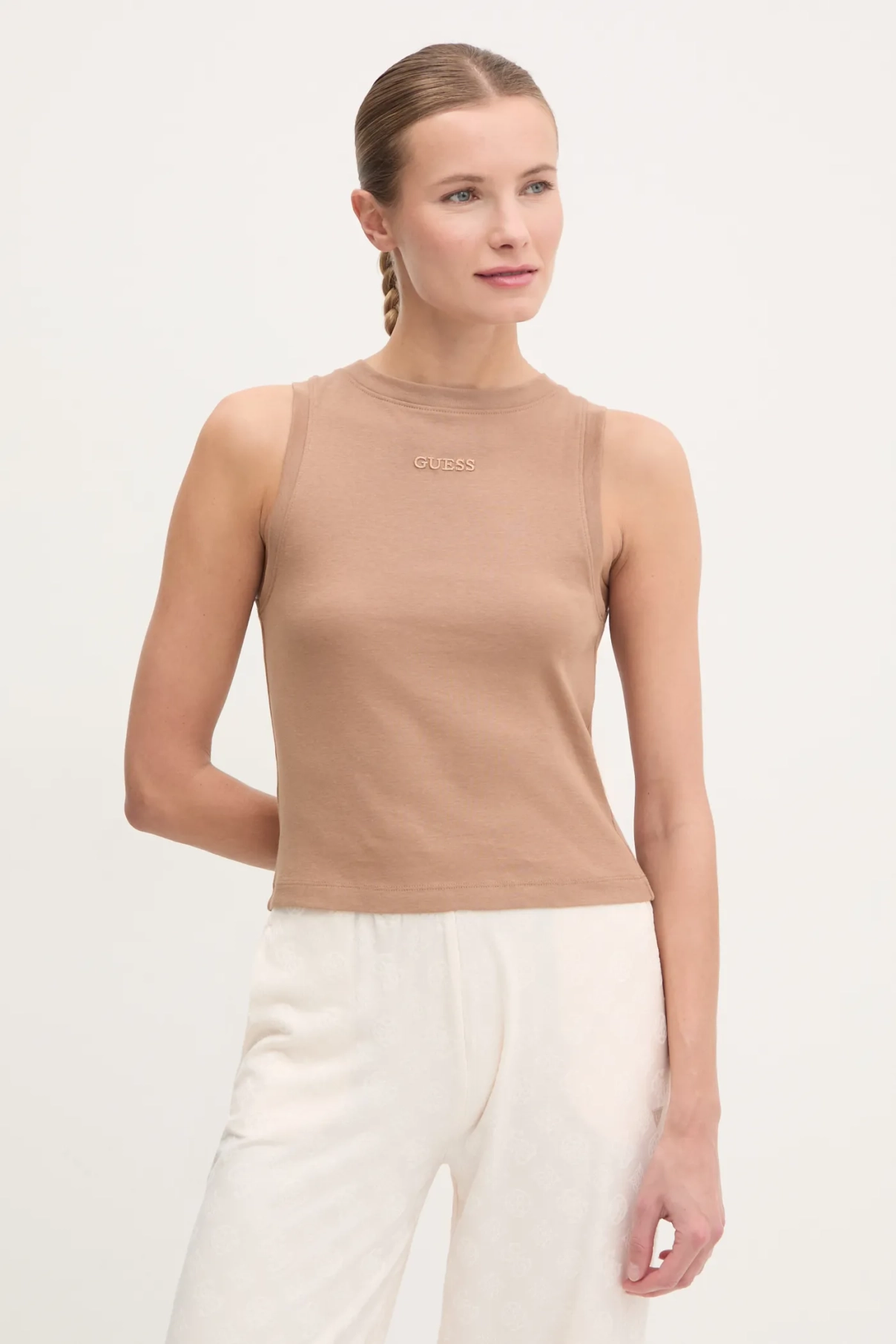 

Хлопковый топ GELSEY Guess, коричневый