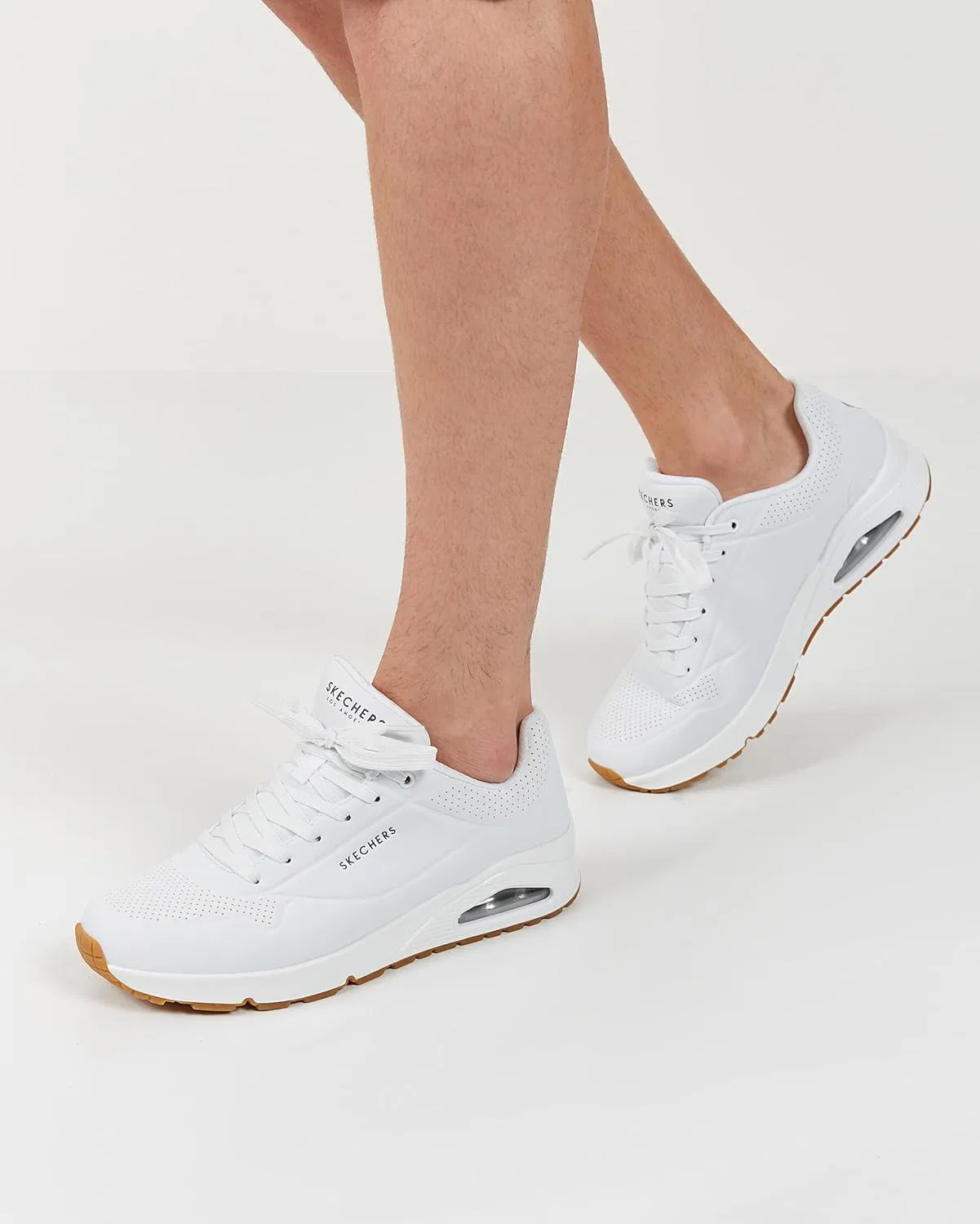 Мужские кроссовки Skechers UNO Stand On Air, White Durabuck Trim — фото 2
