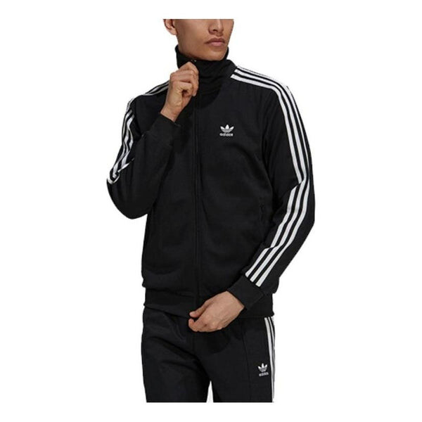

Куртка adidas originals Zipper Long Sleeves Stripe Sports Jacket Black, черный