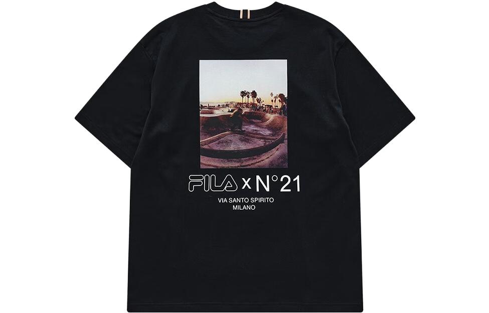 

Футболка X N°21 LIANMINGKUAN Unisex черная FILA FUSION