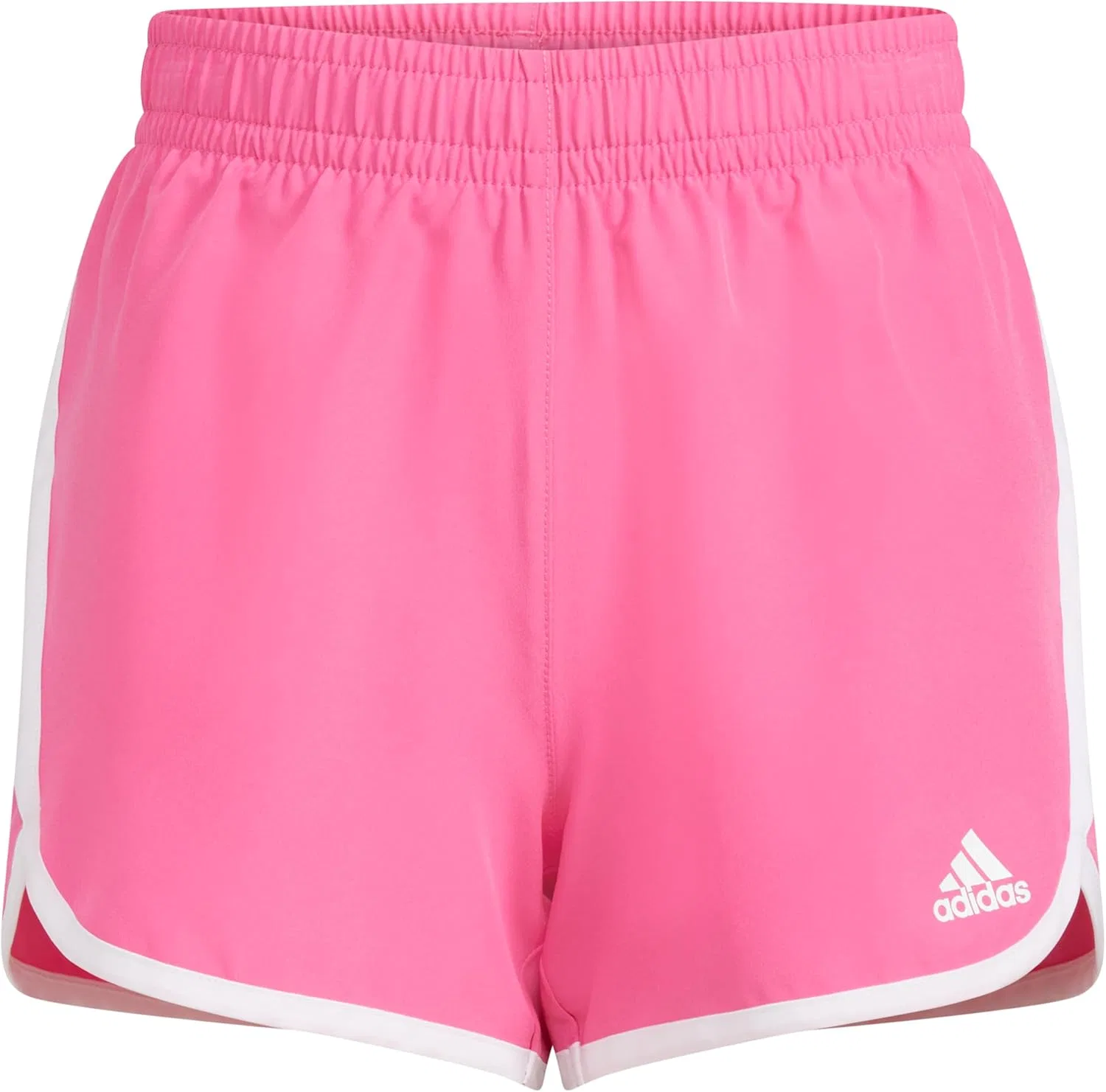 Классические спортивные шорты Adidas для девочек с эластичным поясом, темно-розовый