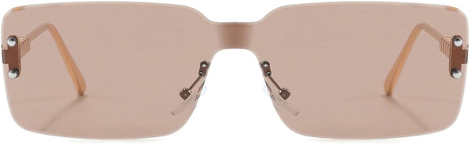 

Солнцезащитные очки Willochra Square для женщин и мужчин, модные, маленькие, прямоугольные, стильные, в металлической оправе, без оправы, с защитой от УФ-излучения UV400, C4